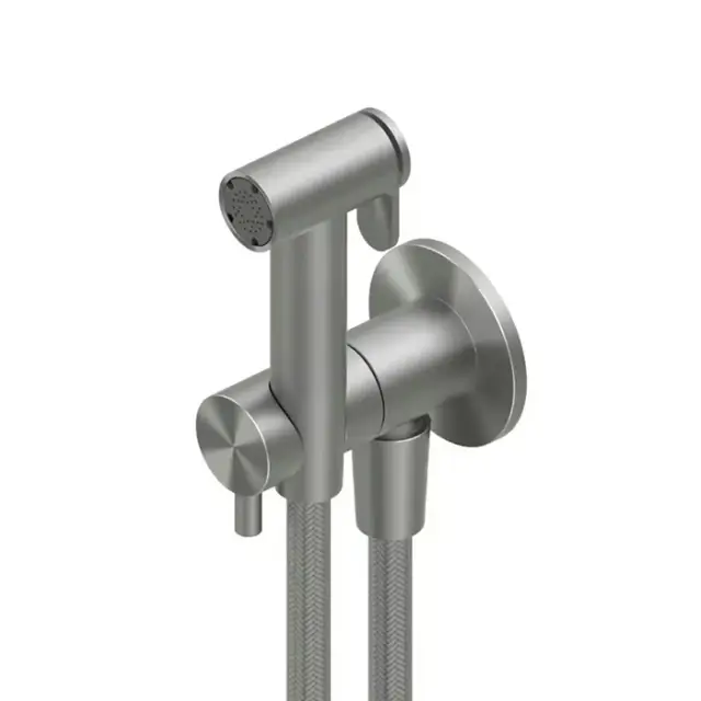 QuadroDesign Source Гигиенический душ с запор вентилем, холодная вода, цвет: brushed stainless steel ID026AS