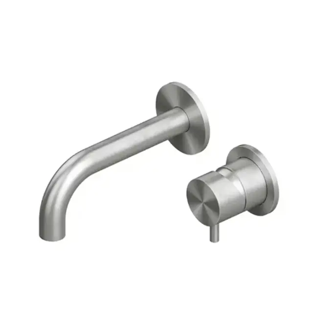 QuadroDesign Source Смеситель для раковины встр, внеш часть, излив 19, цвет: brushed stainless steel 1313.00AS