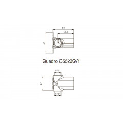 Nicolazzi R5523Q/1 Встраиваемая часть для настенного смесителя (Quadro) Хром