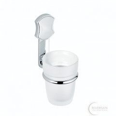 THG Infini white porcelain Стакан стеклянный, подвесной, цвет: хром 424312