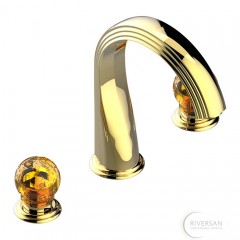 THG Flore Смеситель для ванны, цвет: золото/хрусталь 075300
