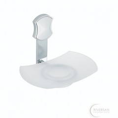 THG Infini white porcelain Мыльница стеклянная, подвесная, цвет: хром 424314