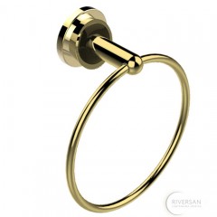 THG Bagatelle pierre noire Держатель-кольцо 18см, подвесной, цвет: золото 407097