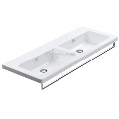 CATALANO NEW LIGHT 1125LI00* Раковина 125*48 с отверстием в каждой чаше