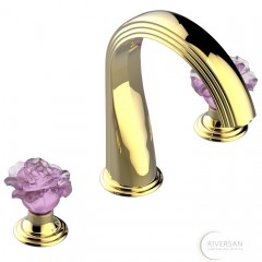 THG Rose Смеситель для ванны, на 3 отв., цвет: золото/розовый 392733